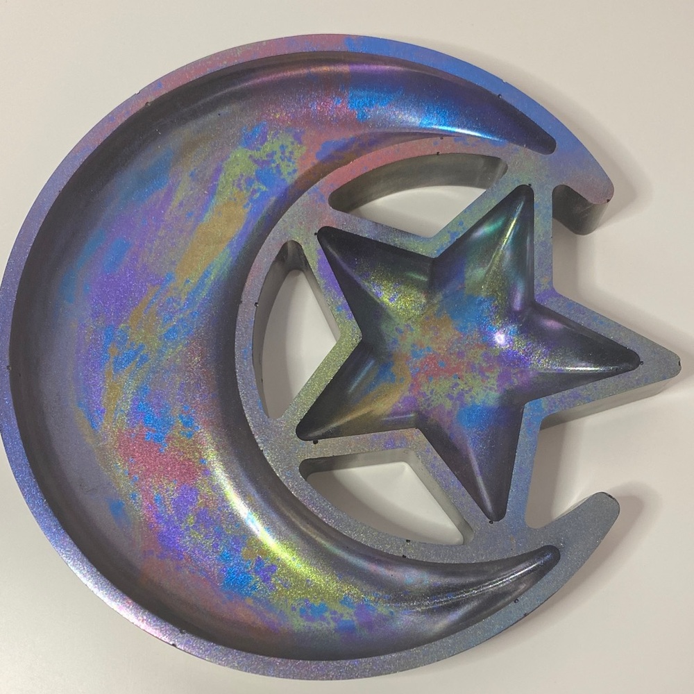 Moon & Star Tray - Handmade with Resin